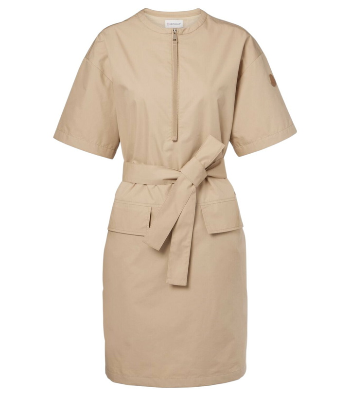 Photo: Moncler Belted cotton-blend minidress