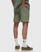 Oas Dusty Green Porto Waffle Shorts Green - Mens - Casual Shorts