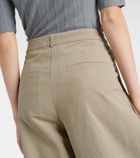 Proenza Schouler Helena high-rise cotton-blend wide-leg pants