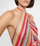 Missoni Mare Striped halterneck knit top