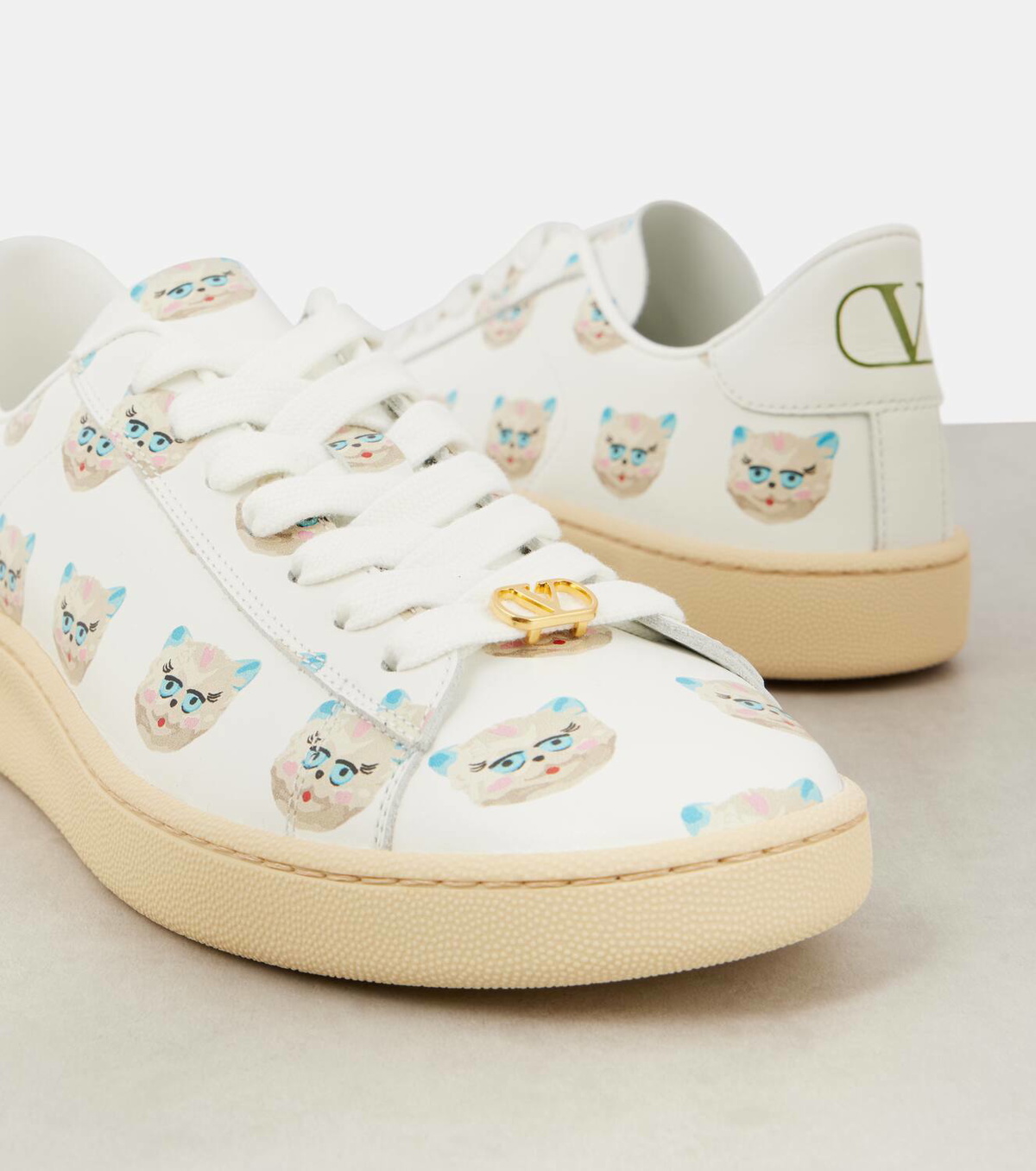 スニーカー Valentino Garavani Printer Leather Royco Sneakers VALENTINO GARAVANI Royco leather sneakers | NET-A-PORTER