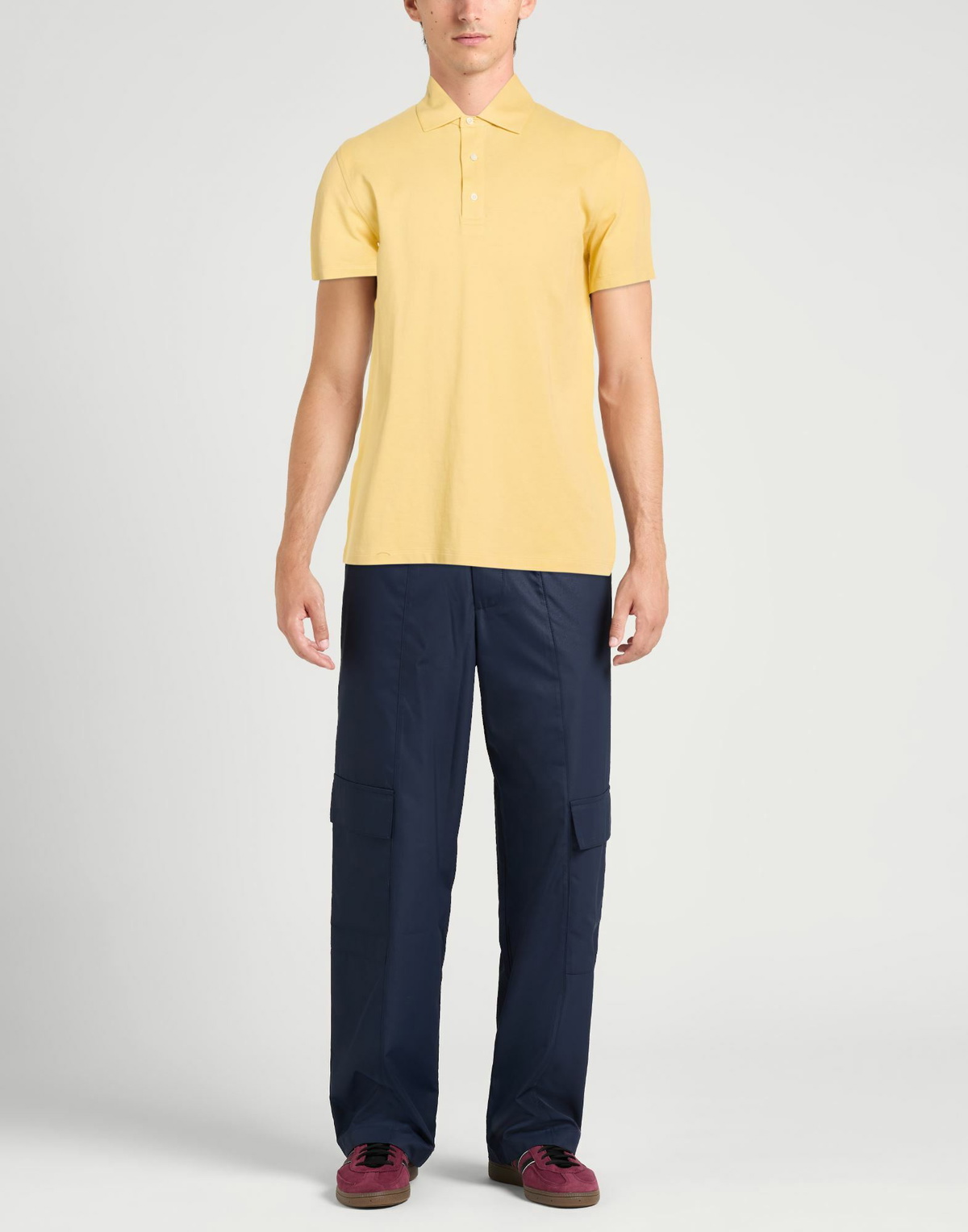 Isaia Mens Polo shirt in Yellow