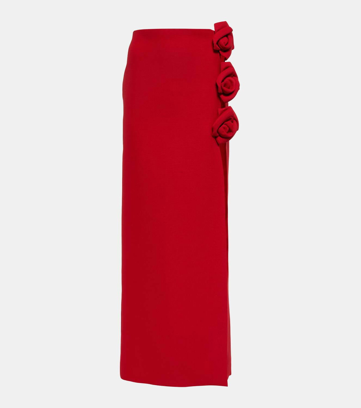Valentino Floral-appliqué Crêpe Couture maxi skirt Valentino