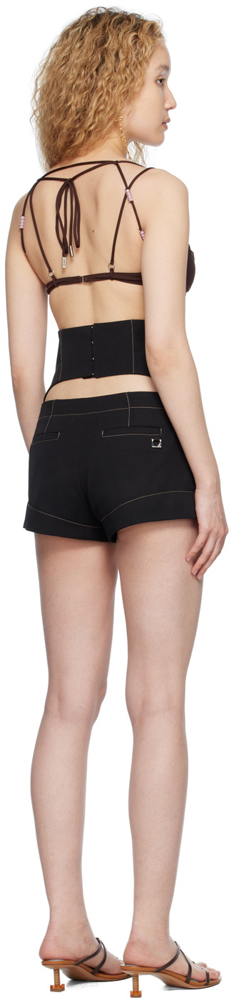 Jacquemus Black Le Raphia 'Le Short Areia' Shorts Jacquemus