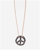 Peace Sign Ribbon Necklace