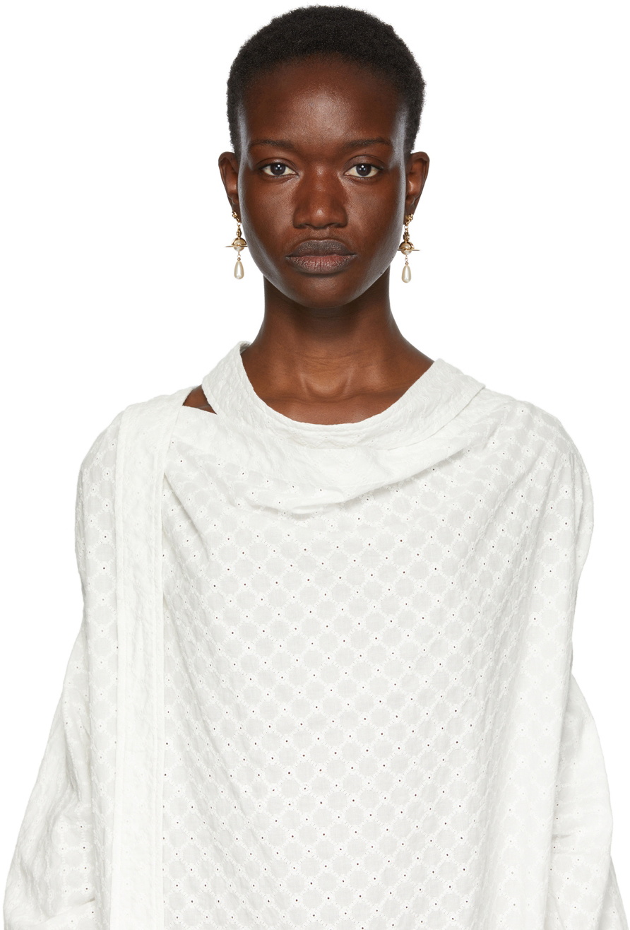 Vivienne Westwood Gold Pearl Drop Earrings