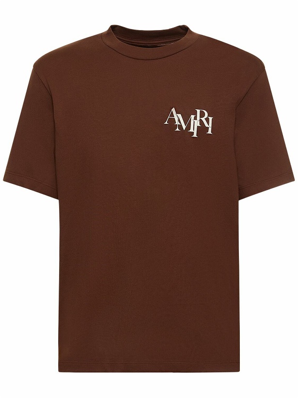 Photo: AMIRI - Logo Print Cotton Jersey T-shirt