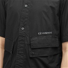 C.P. Company Men's Popeline Pocket Shirt in Black