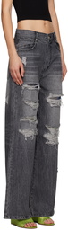 DRAE Gray Distressed Jeans