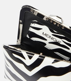 The Attico - Midnight zebra-print leather clutch