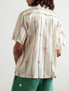 Karu Research - Camp-Collar Embellished Cotton-Jacquard Shirt - Neutrals