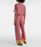 Dries Van Noten Printed mid-rise wide-leg pants