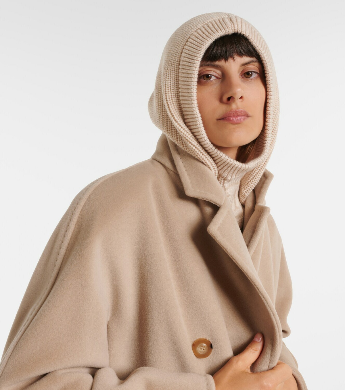 Max Mara Gong logo wool ski mask