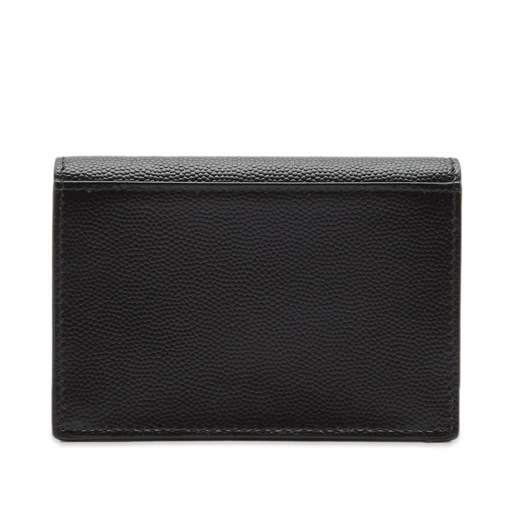 Cassandre Credit Card Wallet In Crocodile-Embossed Leather Black