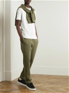 Mr P. - Slim-Fit Tapered Garment-Dyed Cotton-Jersey Sweatpants - Green