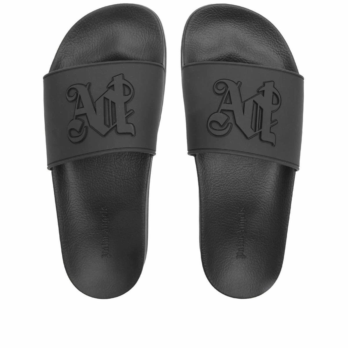 Palm Angels Women's Monogram Logo Pool Slider in Black