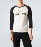 Gucci Logo cotton and silk jersey T-shirt