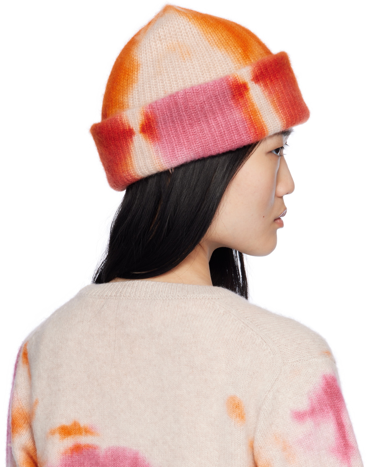 The Elder Statesman Multicolor Rorschach Beanie