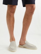 Loro Piana - Babouche Walk Suede Backless Loafers - Neutrals