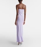 Rodarte Floral-appliqué silk crêpe maxi dress