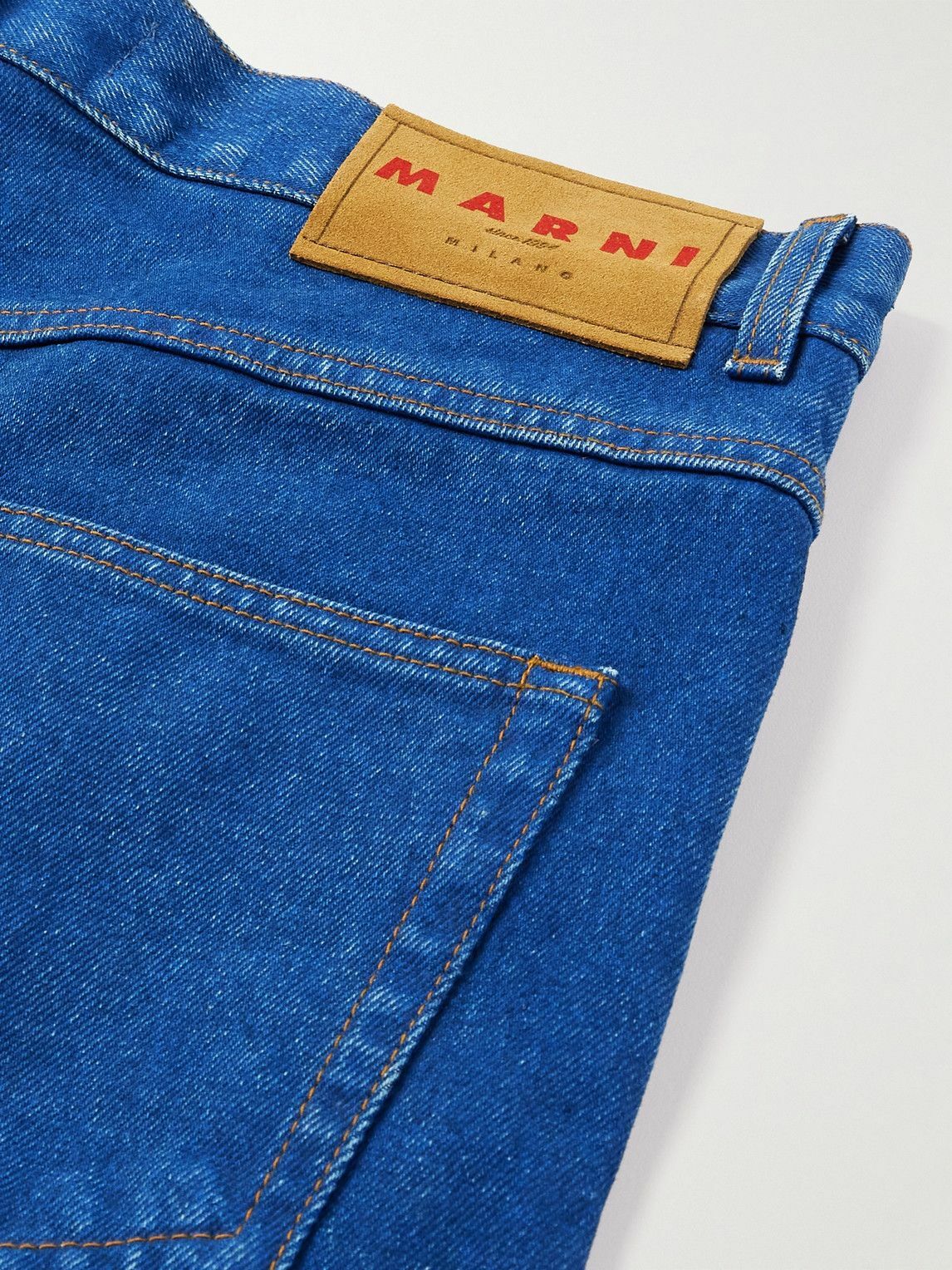 Marni - Straight-Leg Mohair-Trimmed Jeans - Blue Marni