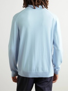 Maison Kitsuné - Logo-Appliquéd Merino Wool Polo Shirt - Blue