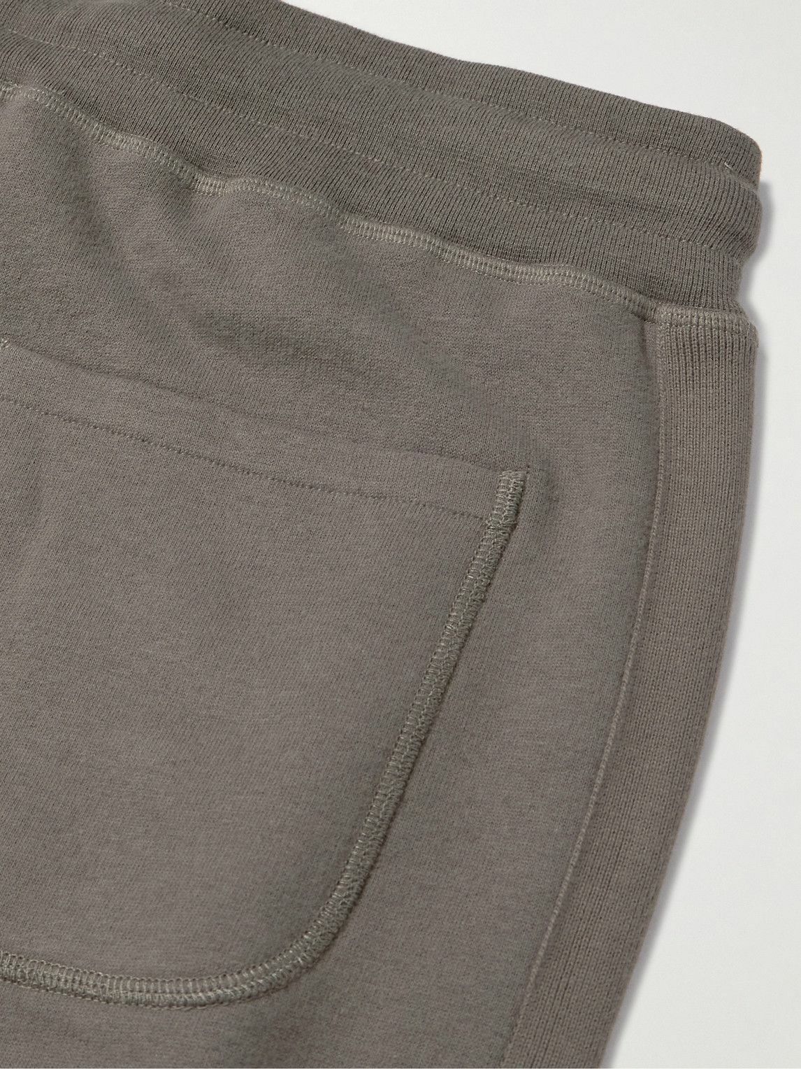 Kingsman - Tapered Logo-Embroidered Cotton and Cashmere-Blend Jersey Sweatpants - Brown