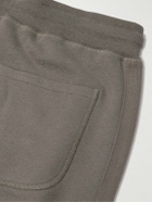 Kingsman - Tapered Logo-Embroidered Cotton and Cashmere-Blend Jersey Sweatpants - Brown