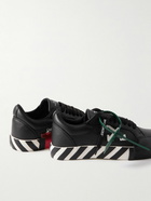 Off-White - Full-Grain Leather Sneakers - Black