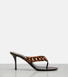 Saint Laurent Zine beaded thong sandals