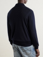 SEASE - Lasca Virgin-Wool Polo Shirt - Blue