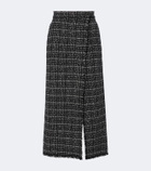 Erdem Checked cotton-blend tweed pencil skirt
