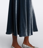 Altuzarra Drina draped velvet midi dress
