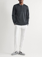 adidas Golf - Striped Primegreen Primeknit Golf Polo Shirt - Black