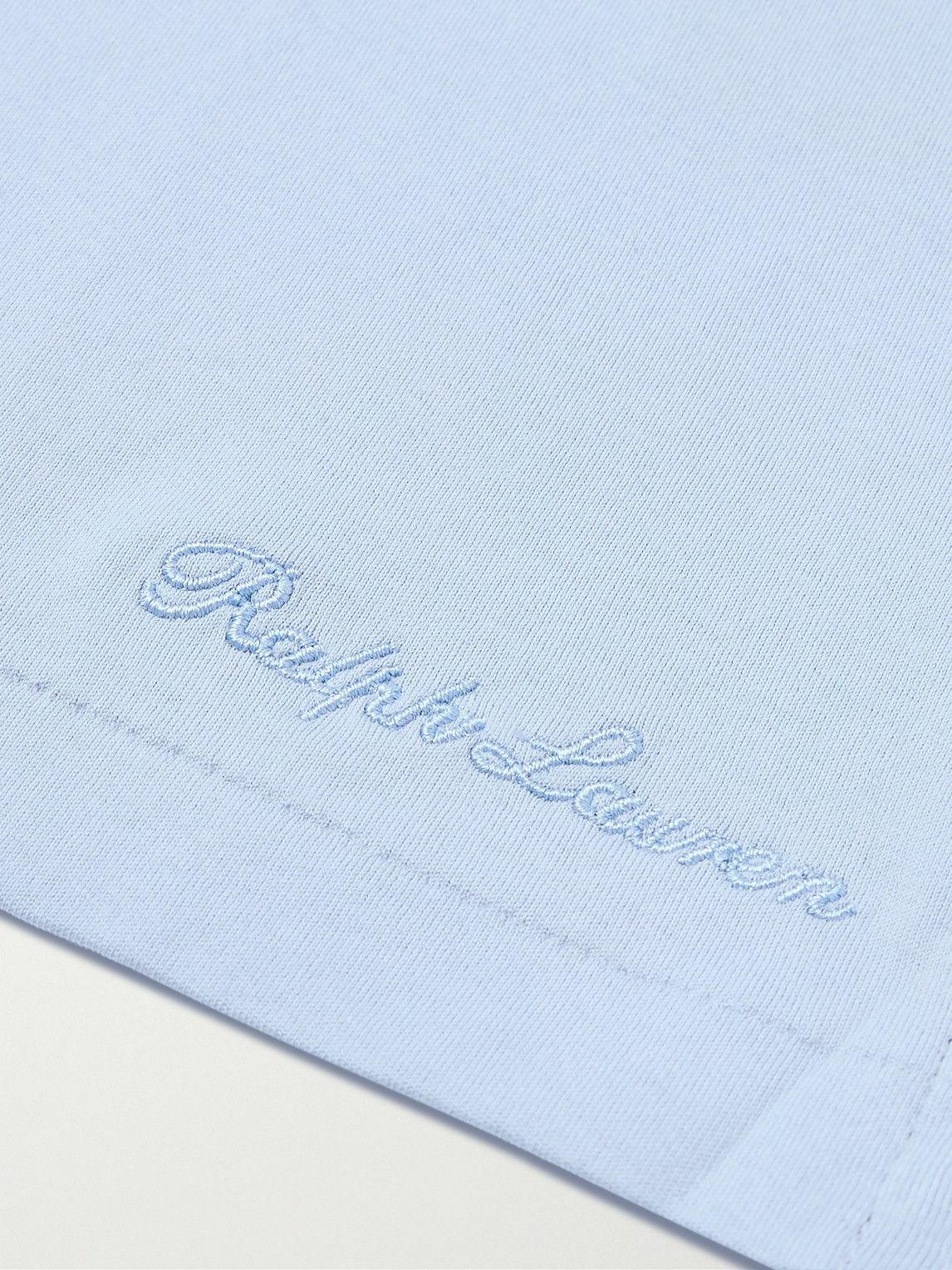 Ralph Lauren Purple label - Logo-Embroidered Cotton-Lisle T-Shirt - Blue