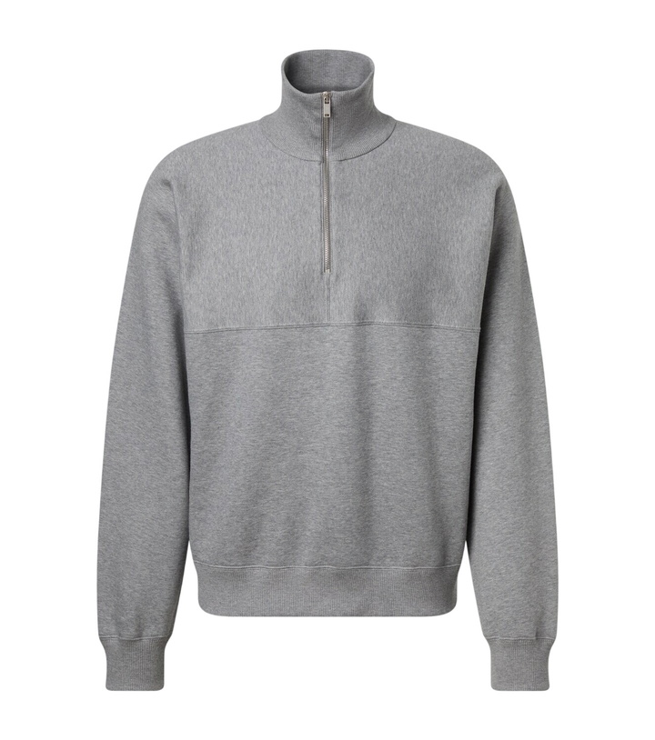 Photo: Jil Sander Cotton terry half-zip sweatshirt
