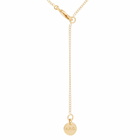 A.P.C. Men's Eloi Perforated Logo Necklace in Gold 