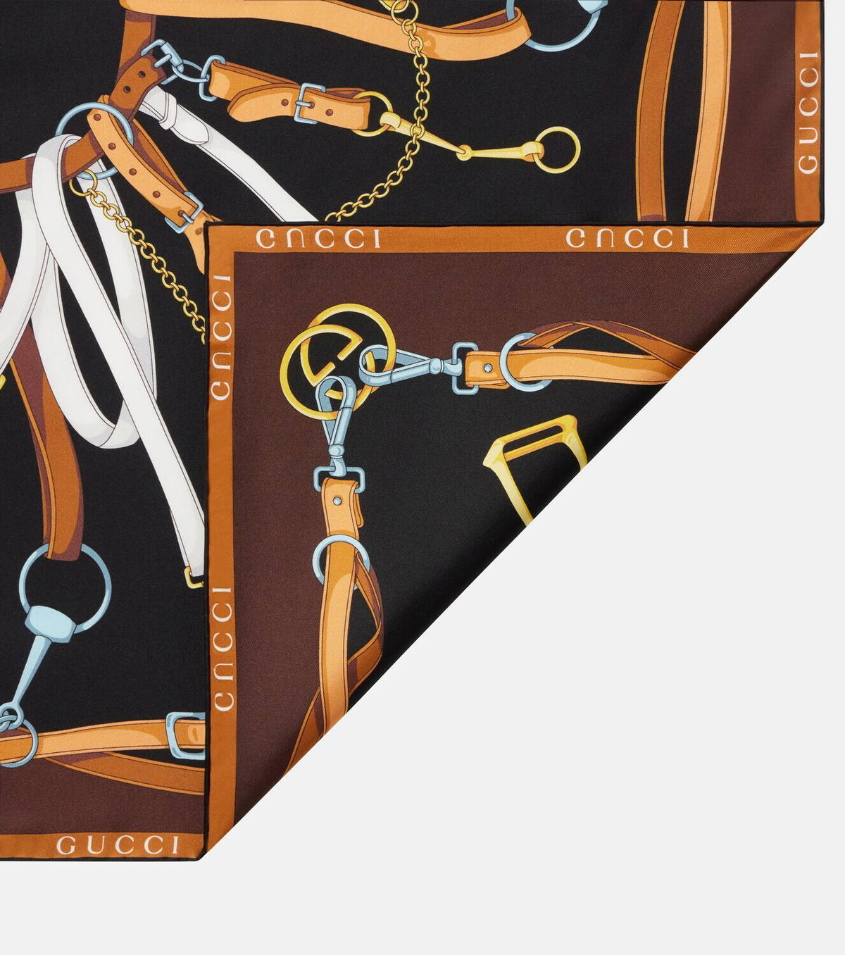 Gucci Printed silk twill scarf