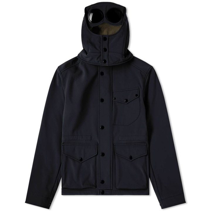 Photo: C.P. Company Hooded 3 Pocket Goggle Jacket Navy & Olive