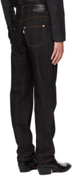 Juntae Kim SSENSE Exclusive Black Gathered Corset Jeans