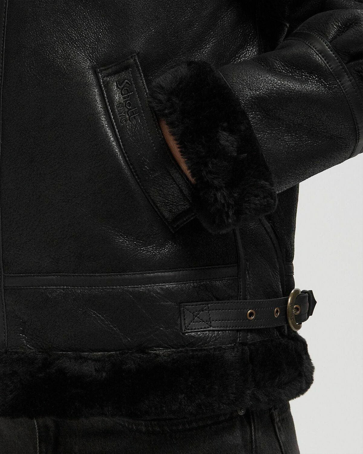 Schott NYC LC1259 JACKET Black Mens Bomber Jacket