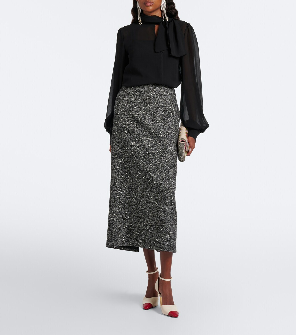 Valentino Silk-blend chiffon blouse