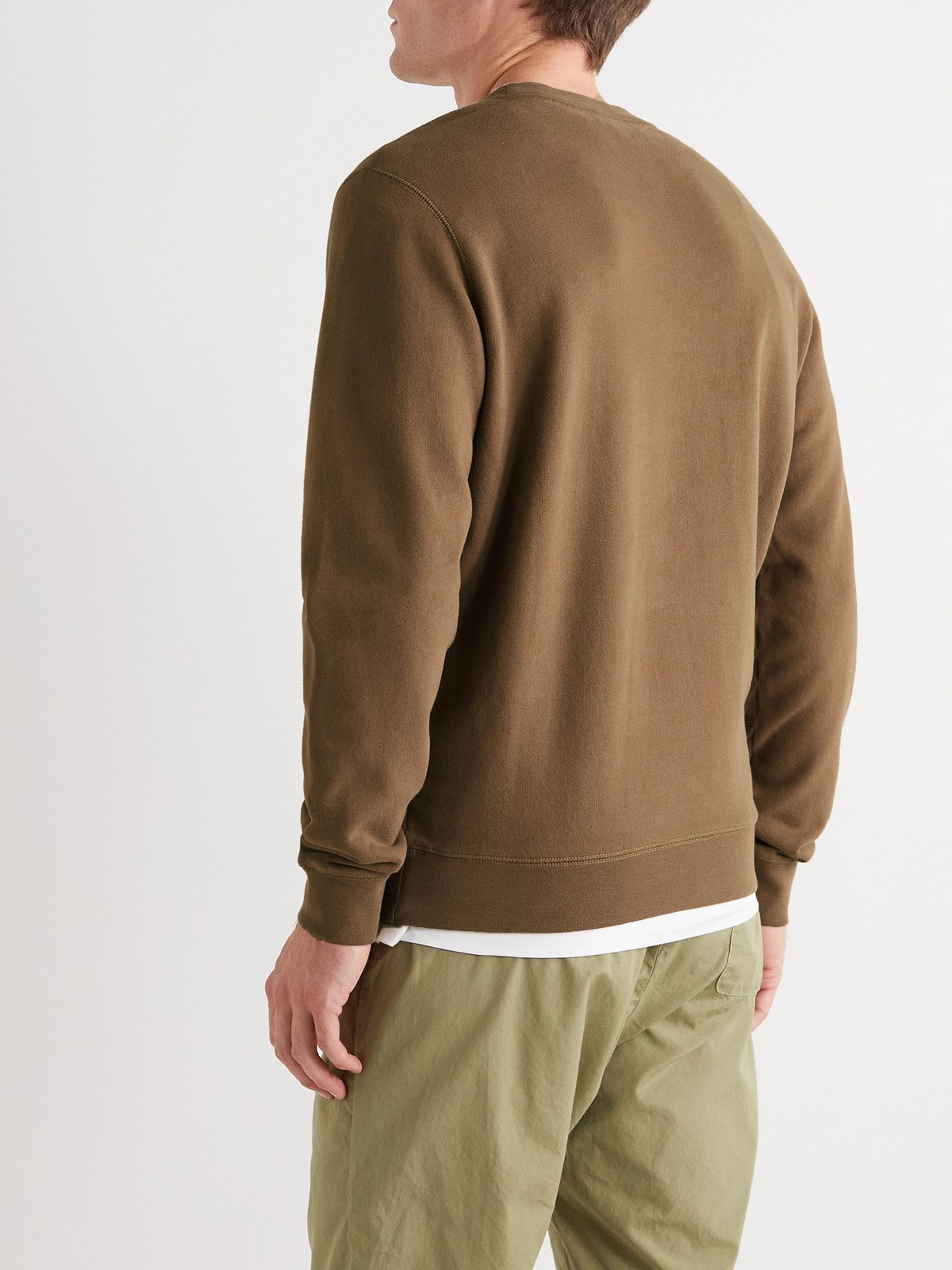 Sunspel - Brushed Loopback Cotton-Jersey Sweatshirt - Brown Sunspel