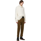 Haider Ackermann White Cable and Rib Knit Turtleneck
