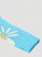 Les Chaussettes Aqua Floral Socks in Blue