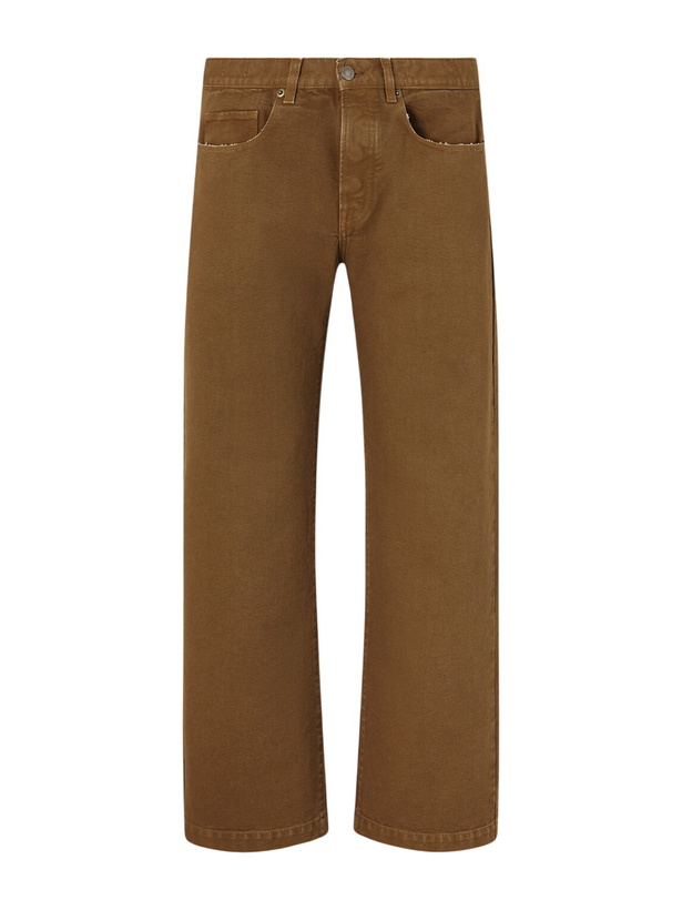 Photo: Massimo Alba - Oceano Straight-Leg Cotton Trousers - Brown