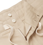 Nicholas Daley - Wide-Leg Cotton-Twill Drawstring Shorts - Neutrals