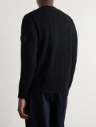 Stone Island - GHOST Ribbed Wool and Cashmere-Blend Sweater - Black