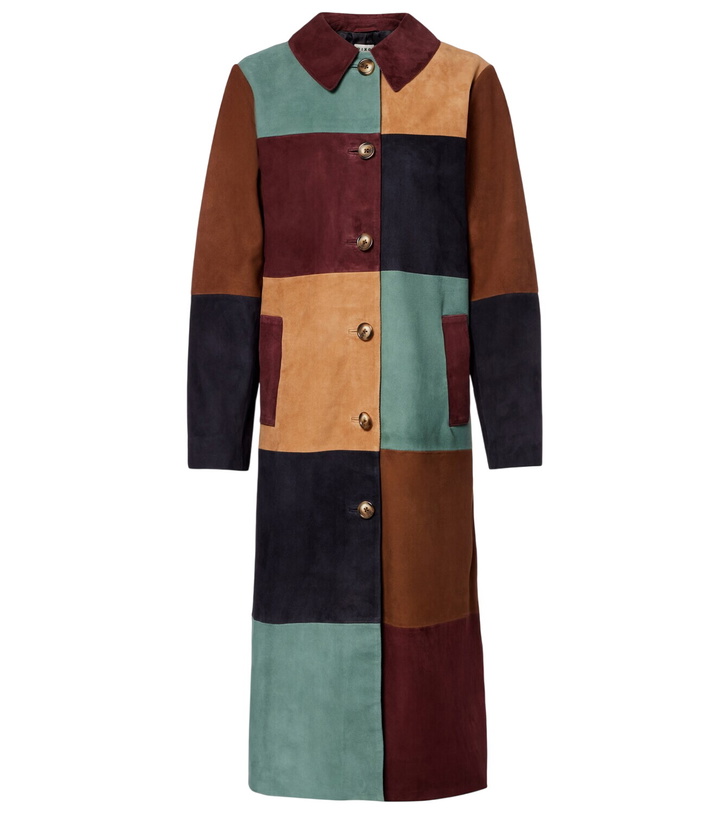 Photo: Rixo Patchwork suede coat
