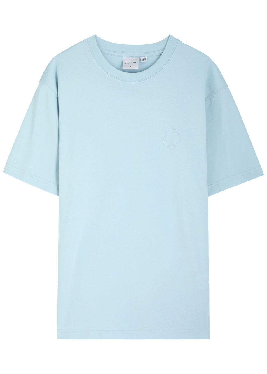 Daily Paper Orbit Logo Cotton T-shirt Light Blue